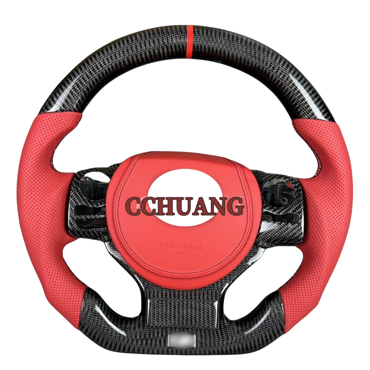 Customized to fit Lexus ES300 ES250 RX GS GX IS250 IS200T IS300 red leather carbon fiber steering wheel