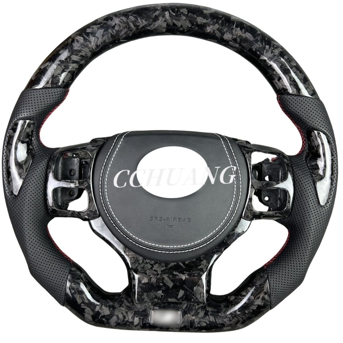 Customized to fit Lexus ES300 ES250 RX GS GX IS250 IS200T IS300 red leather carbon fiber steering wheel
