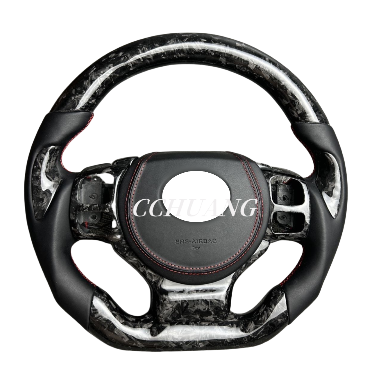 Customized to fit Lexus ES300 ES250 RX GS GX IS250 IS200T IS300 red leather carbon fiber steering wheel