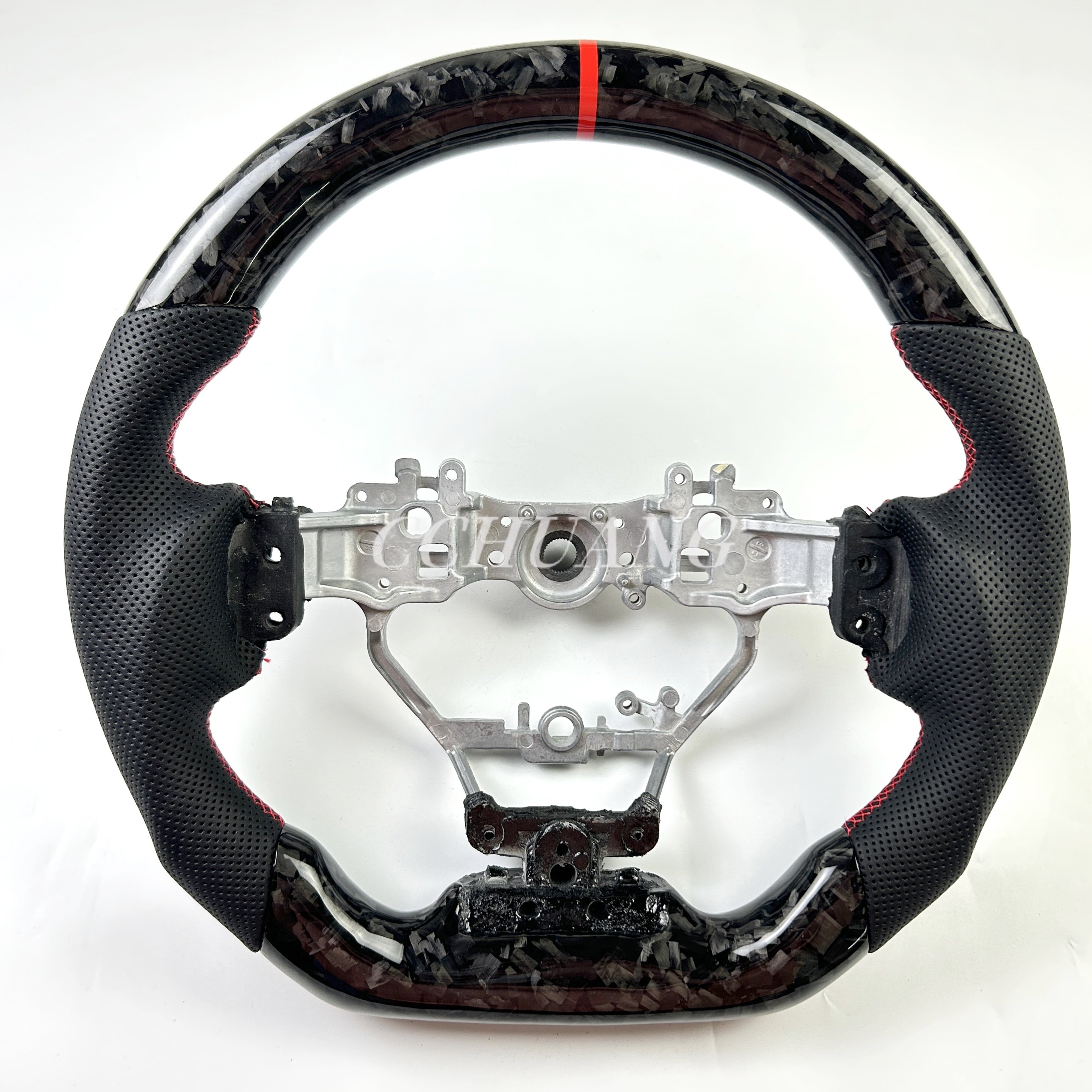 Customized to fit Lexus ES300 ES250 RX GS GX IS250 IS200T IS300 red leather carbon fiber steering wheel