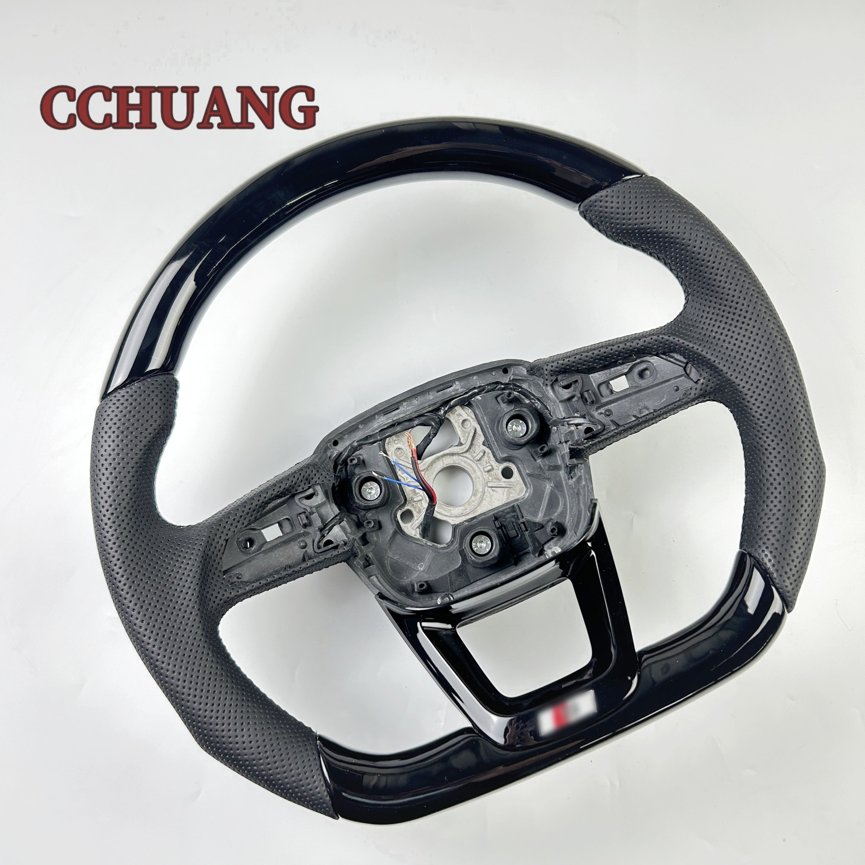 Custom real carbon fiber steering wheel for Audi A7 A8 S8 Q3 Q5 Q6 Q7 Q8 R8 Piano Black Sports styling steering wheel