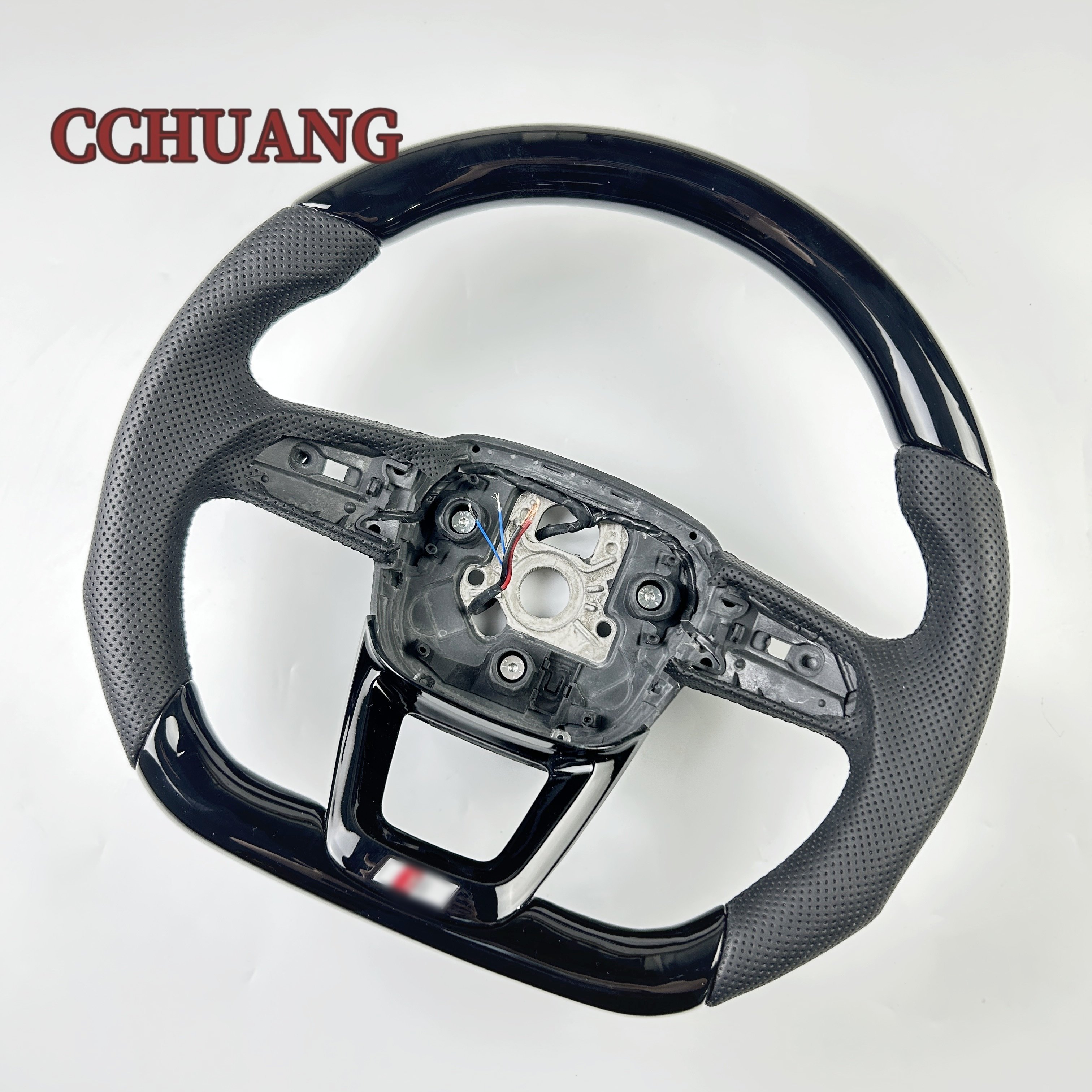 Custom real carbon fiber steering wheel for Audi A7 A8 S8 Q3 Q5 Q6 Q7 Q8 R8 Piano Black Sports styling steering wheel