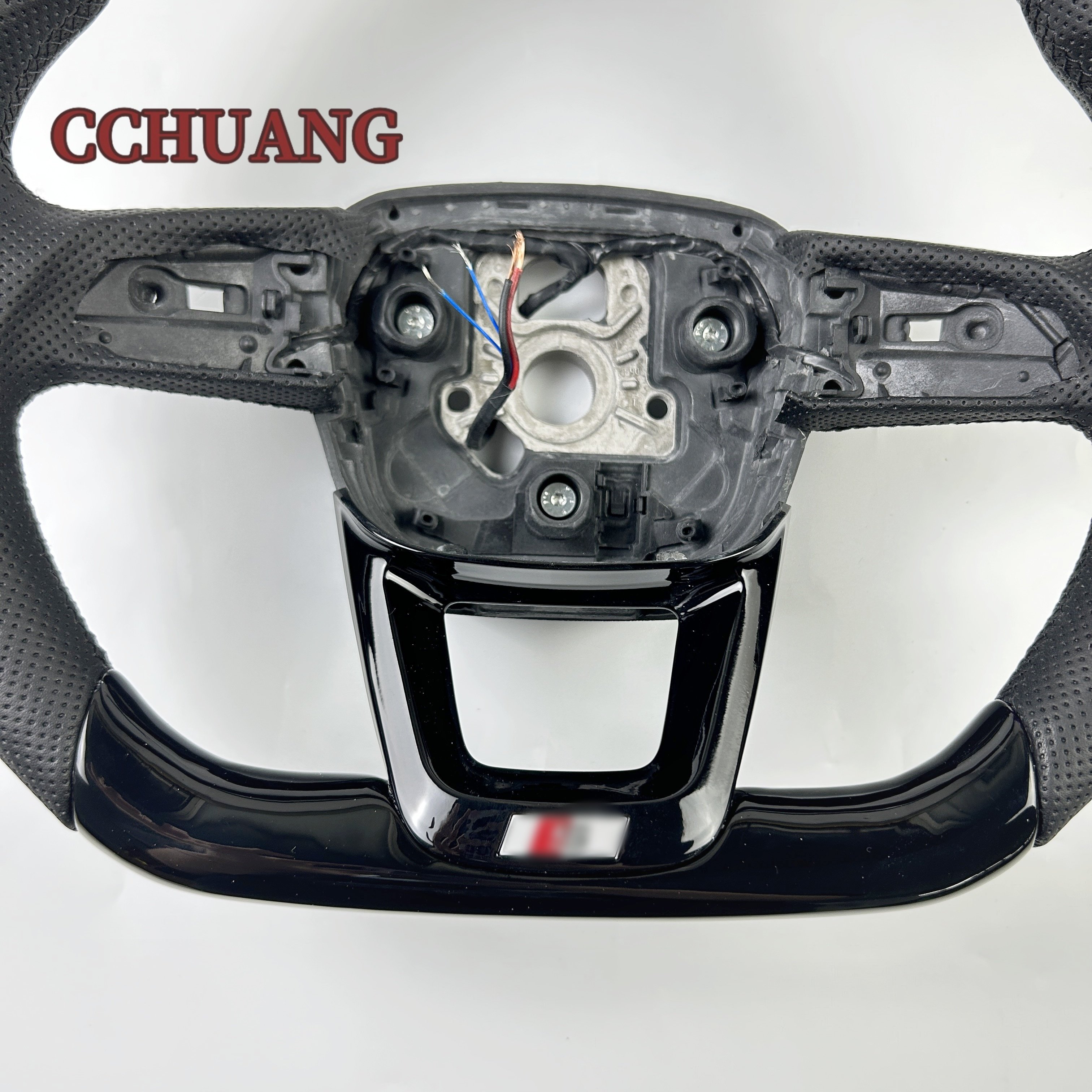 Custom real carbon fiber steering wheel for Audi A7 A8 S8 Q3 Q5 Q6 Q7 Q8 R8 Piano Black Sports styling steering wheel