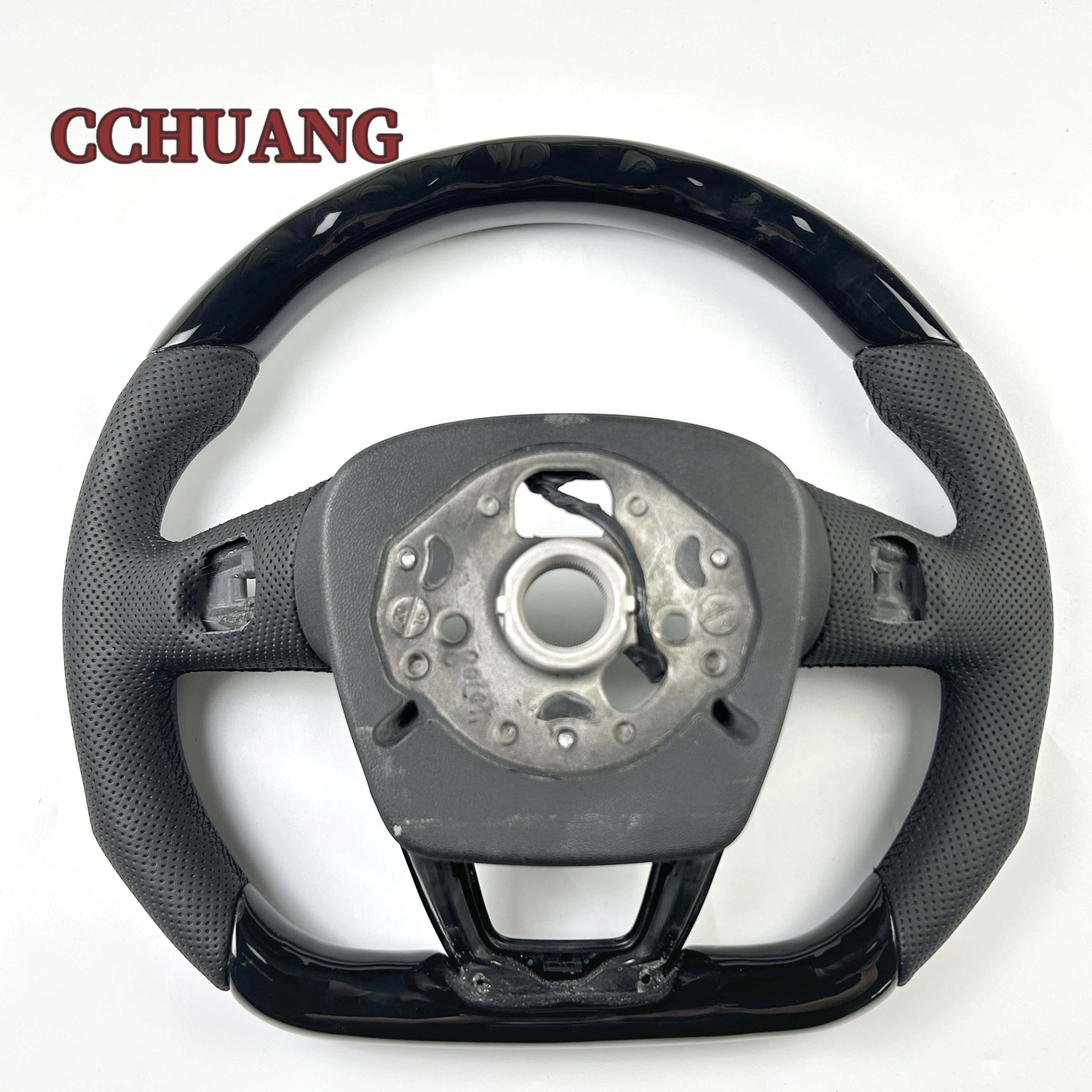 Custom real carbon fiber steering wheel for Audi A7 A8 S8 Q3 Q5 Q6 Q7 Q8 R8 Piano Black Sports styling steering wheel