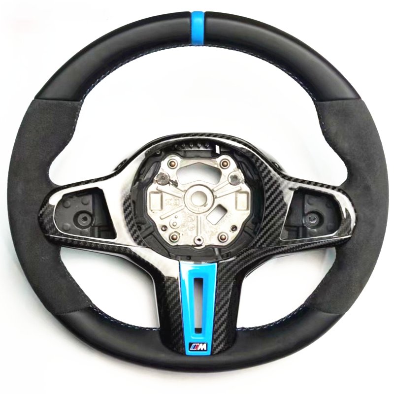 Piano Black Sport Carbon Fiber Steering Wheel for BMW G20 G30 G80 G82 G26 F40 F44 G11 G12 G14 G15 G32 X3 X4 X5 X7