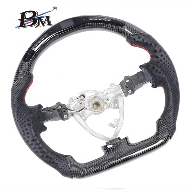 Colorful Led Carbon Fiber For Toyota FJCRUISER Wheel Sport Black Perforated Leather Steer Interior Car Accessories By BM