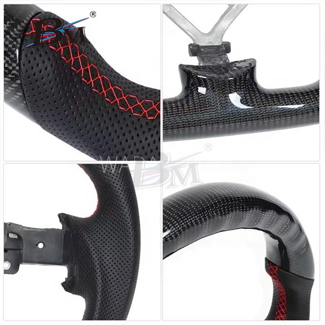 Colorful Led Carbon Fiber For Toyota FJCRUISER Wheel Sport Black Perforated Leather Steer Interior Car Accessories By BM