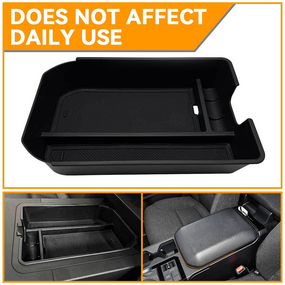 Interior Central Control Storage Box Tray Compatible Armrest Hidden Drawer Cup Holder for Toyota Land Cruiser Prado 250