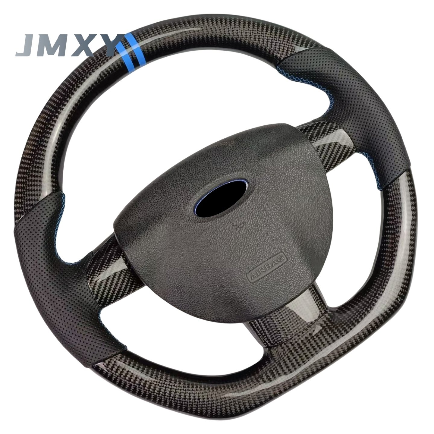 Custom carbon fiber leather steering wheel For Ford Focus MK2 car interior trim steering wheel