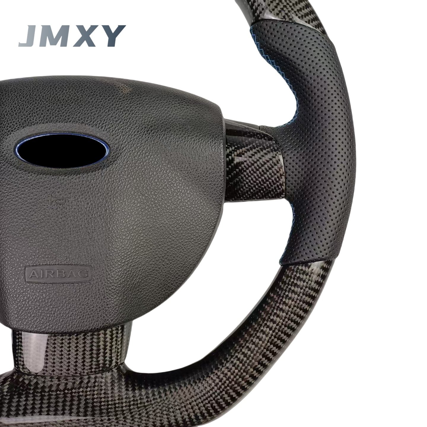 Custom carbon fiber leather steering wheel For Ford Focus MK2 car interior trim steering wheel