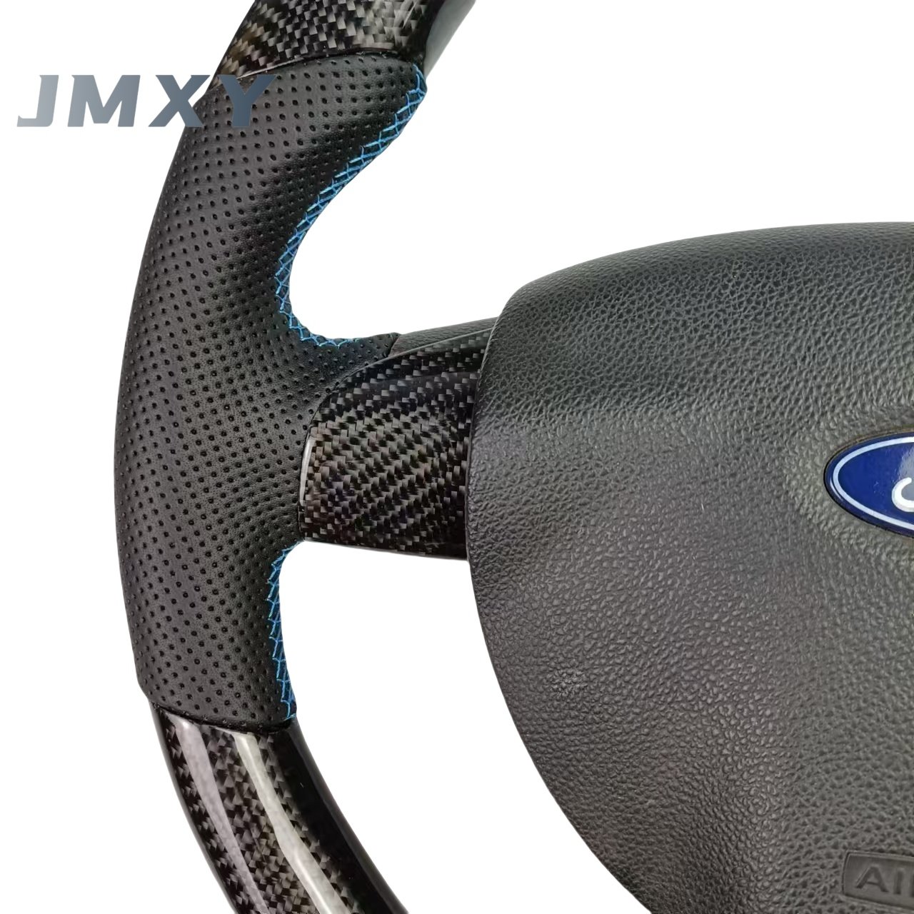 Custom carbon fiber leather steering wheel For Ford Focus MK2 car interior trim steering wheel