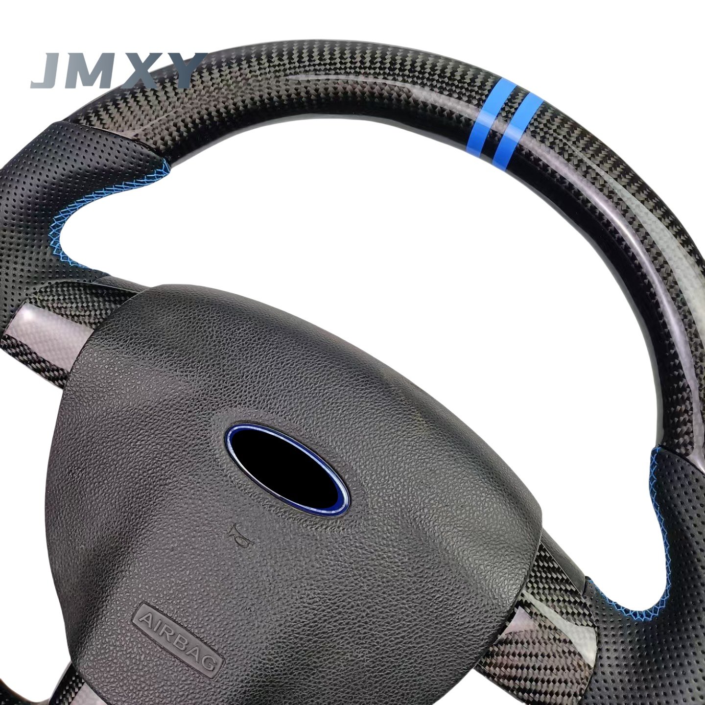 Custom carbon fiber leather steering wheel For Ford Focus MK2 car interior trim steering wheel