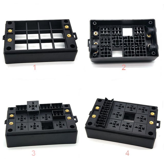 Universal 12V Automotive Relay Fuse Box Block for Auto Application