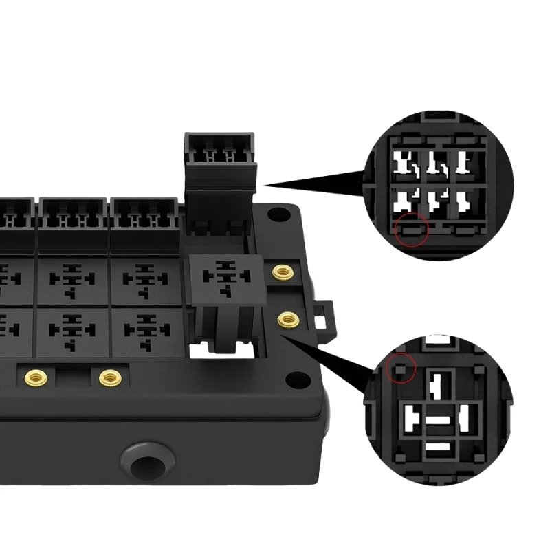 Universal 12V Automotive Relay Fuse Box Block for Auto Application