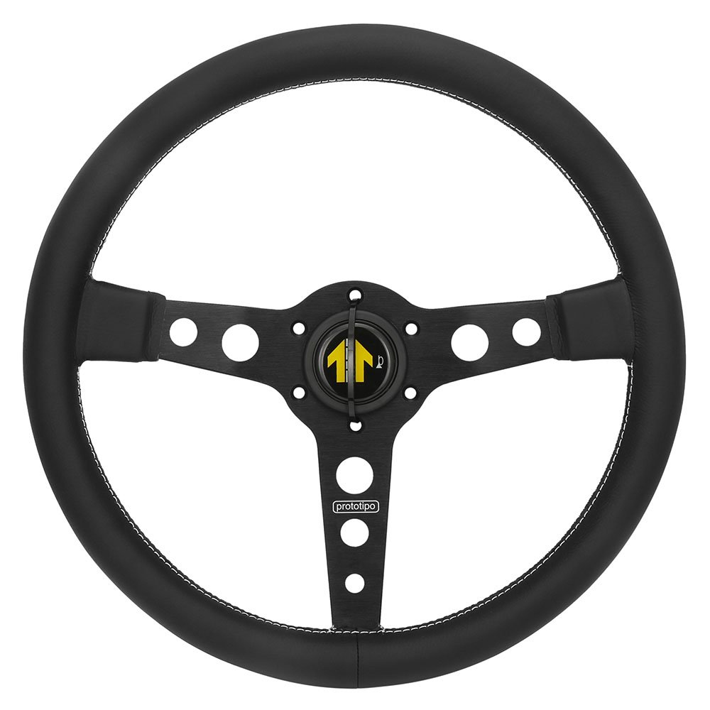 Car Modified Steering Wheel,14 inch 350mm Universal Real leather Aluminum Alloy Flat Racing steering wheel
