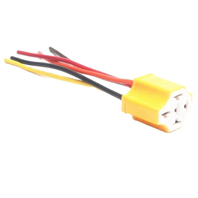 5 Pin Relay Socket Ceramic 5 Pin Automotive Car Wiring Harness Relay Socket 30-100A