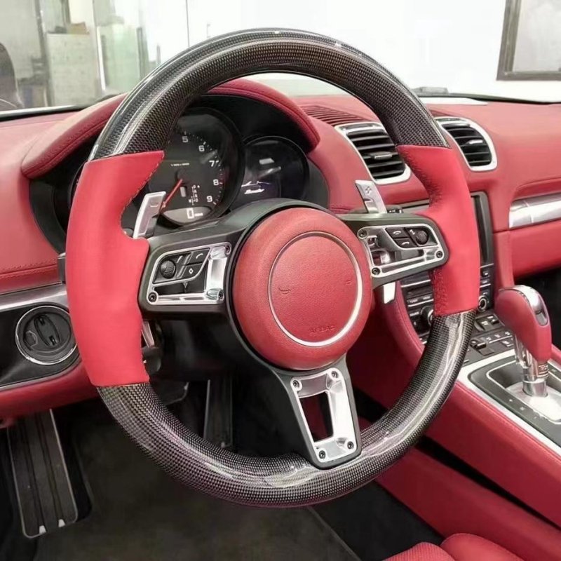 Steering Wheel For Porsche Panamera Macan Cayenne 918 911 718 970 971 958 Customized Carbon Fiber Steering Wheel