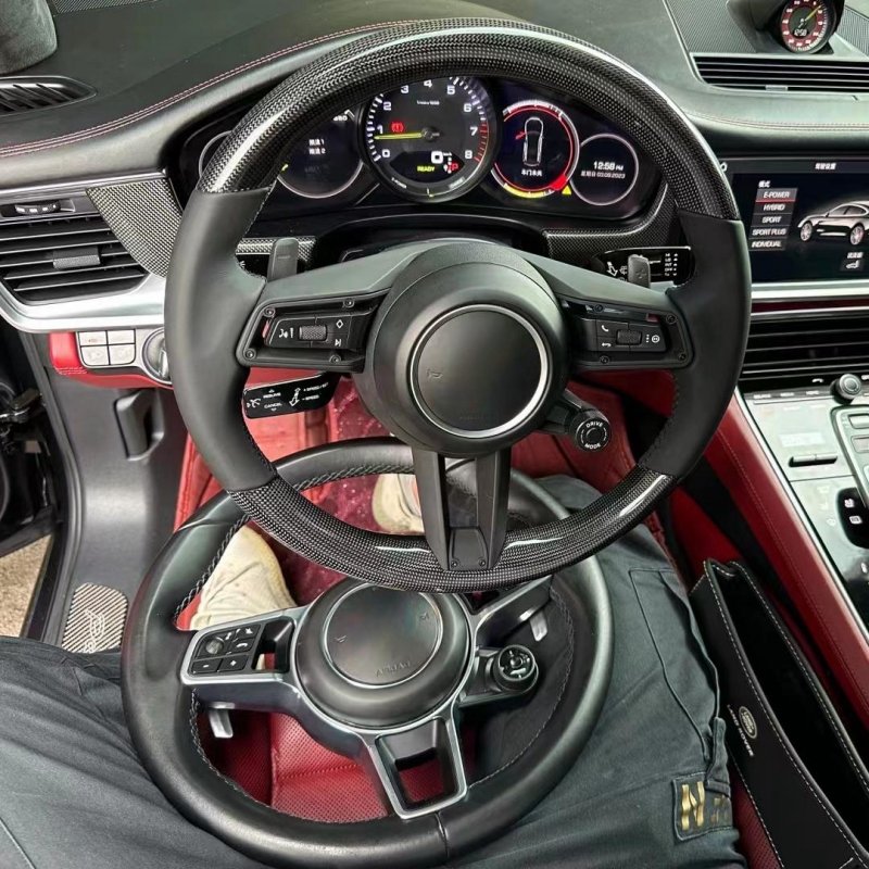 Steering Wheel For Porsche Panamera Macan Cayenne 918 911 718 970 971 958 Customized Carbon Fiber Steering Wheel