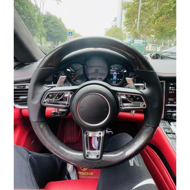 Steering Wheel For Porsche Panamera Macan Cayenne 918 911 718 970 971 958 Customized Carbon Fiber Steering Wheel
