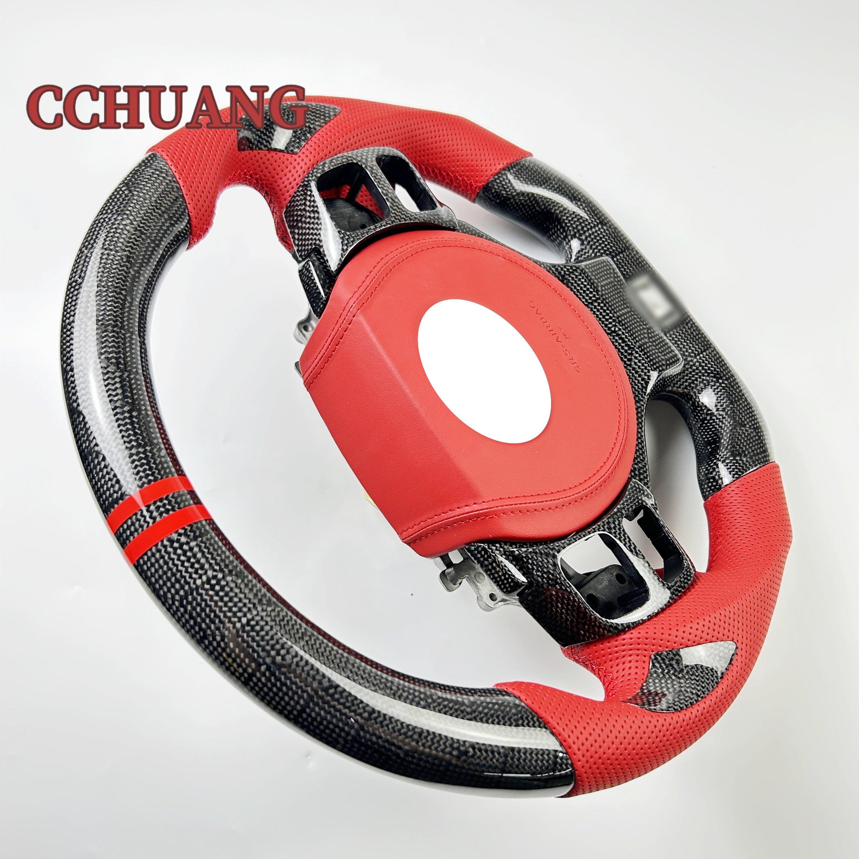 For Lexus es300 is250 is300 rx Sports Carbon Fiber Interior Accessory Genuine Leather Covered Steering Wheel