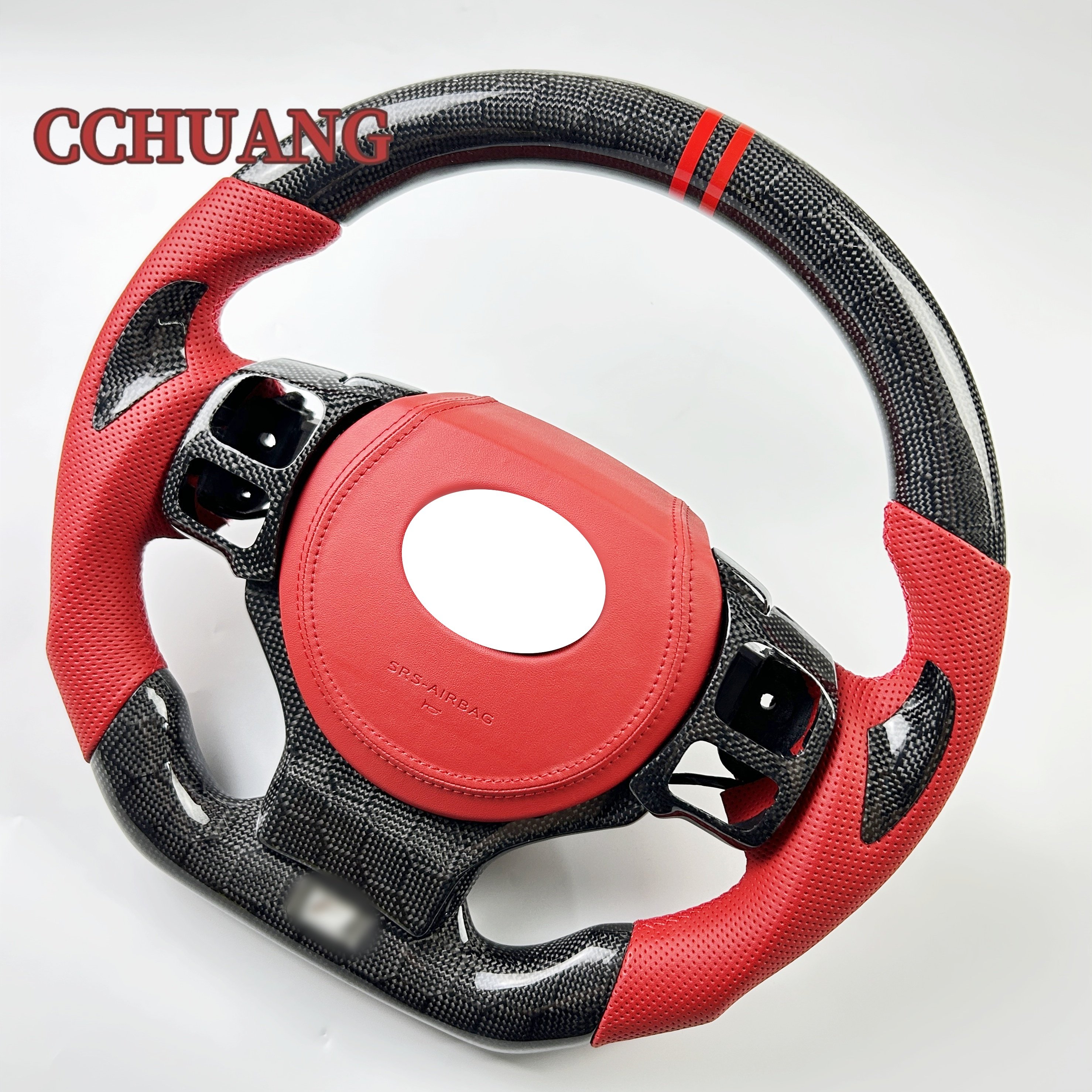 For Lexus es300 is250 is300 rx Sports Carbon Fiber Interior Accessory Genuine Leather Covered Steering Wheel