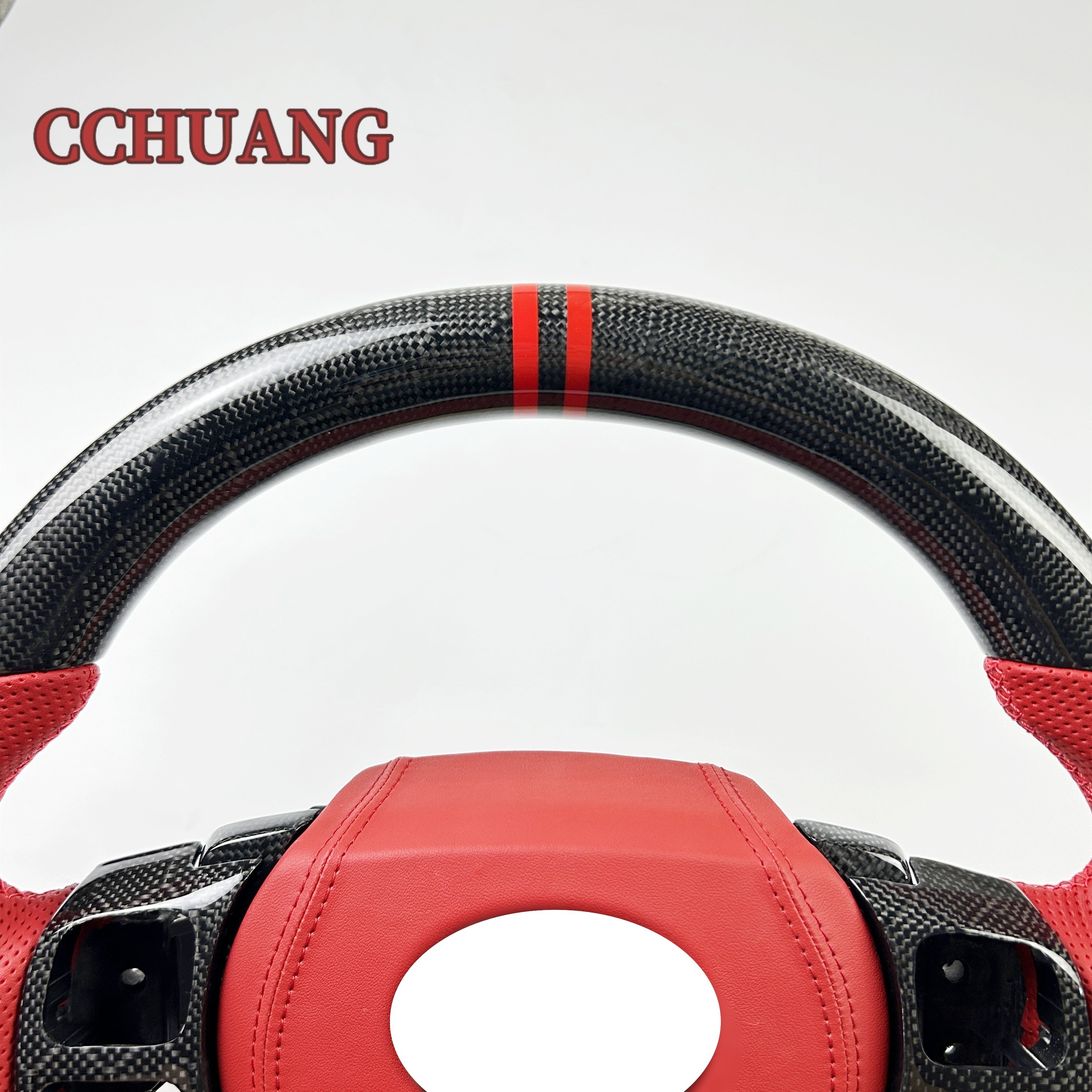 For Lexus es300 is250 is300 rx Sports Carbon Fiber Interior Accessory Genuine Leather Covered Steering Wheel