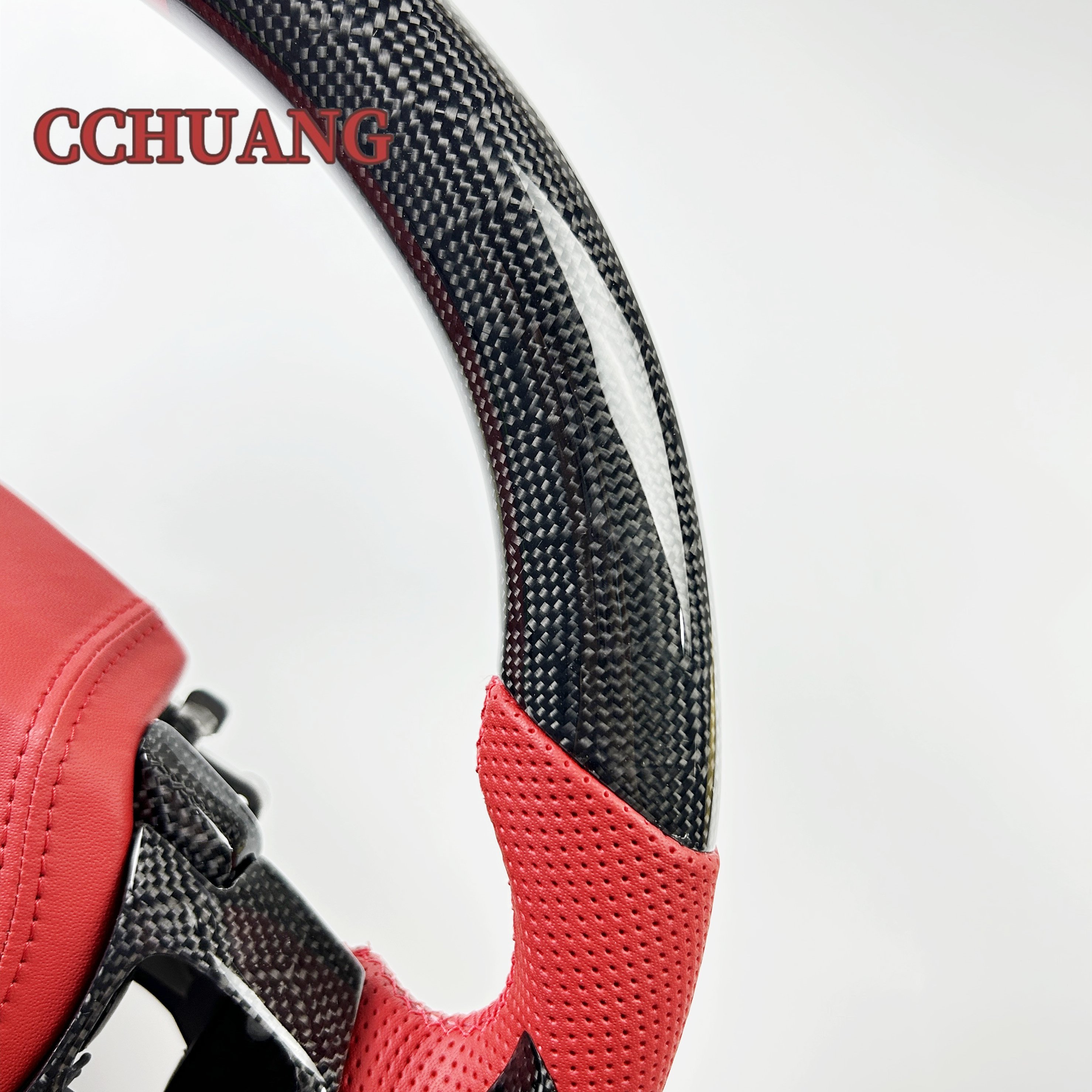 For Lexus es300 is250 is300 rx Sports Carbon Fiber Interior Accessory Genuine Leather Covered Steering Wheel