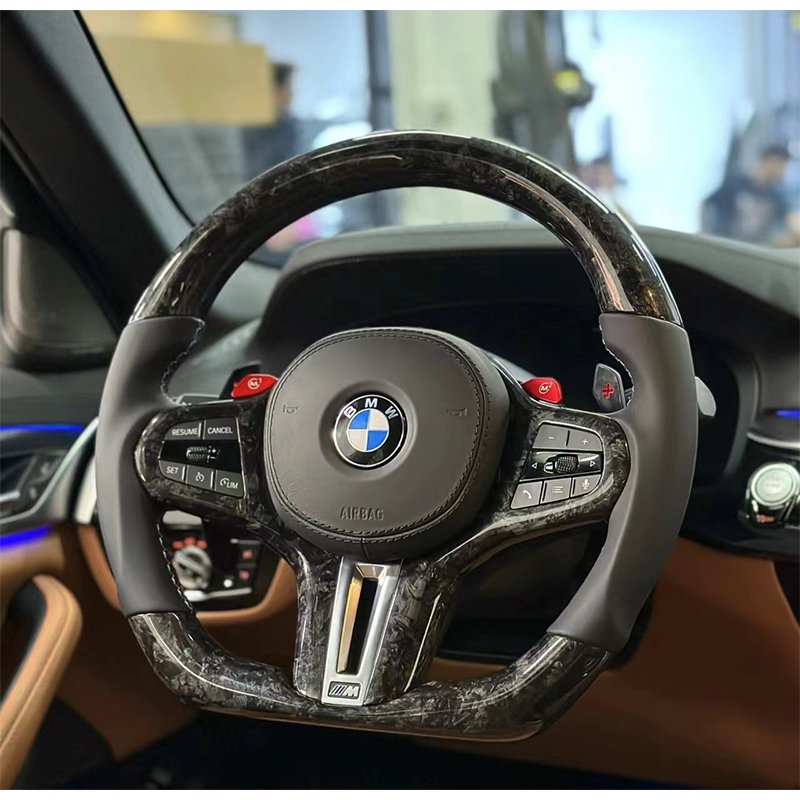 Custom M Sport Carbon Car Steering Wheel for Bmw M2 M3 M4 M5 M6 X5m X6m F80 F30 F31 F32 F10 F20 F22 F15 F16 F10 3 4 5 6 7 Series