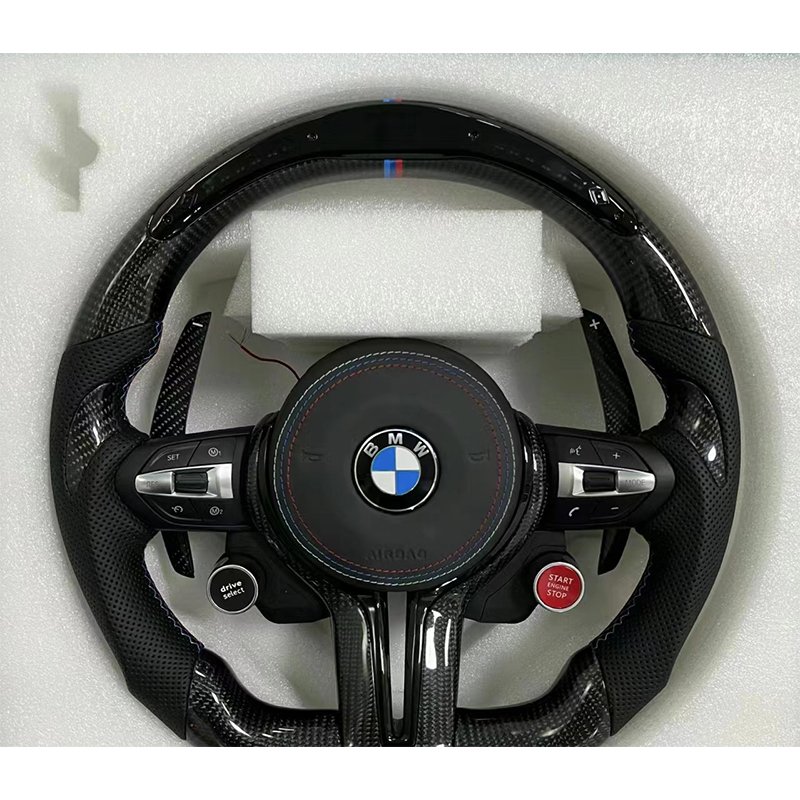 Custom M Sport Carbon Car Steering Wheel for Bmw M2 M3 M4 M5 M6 X5m X6m F80 F30 F31 F32 F10 F20 F22 F15 F16 F10 3 4 5 6 7 Series