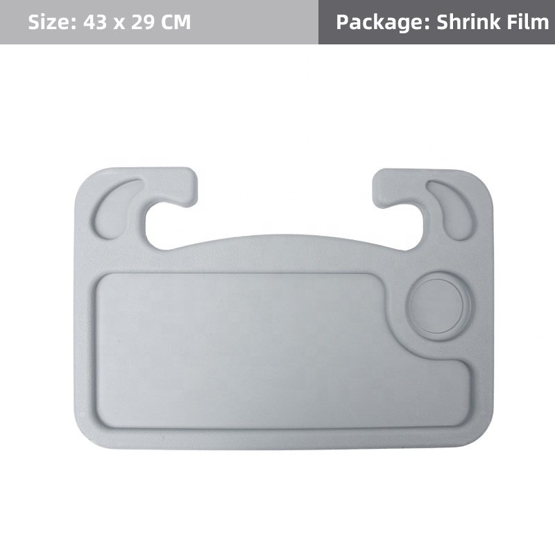 Custom universal plastic heavy duty car steering wheel table desk tray for food eating drink laptop notebook