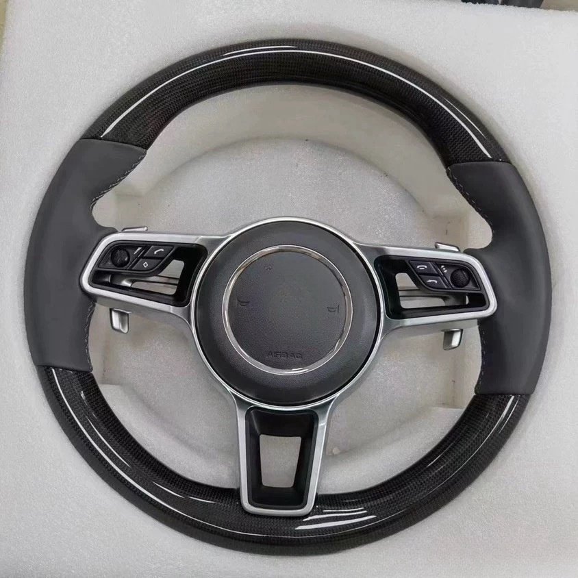 Leather car steering wheel Custom car accessories Leather upgrade LED upgrade retrofit High quality