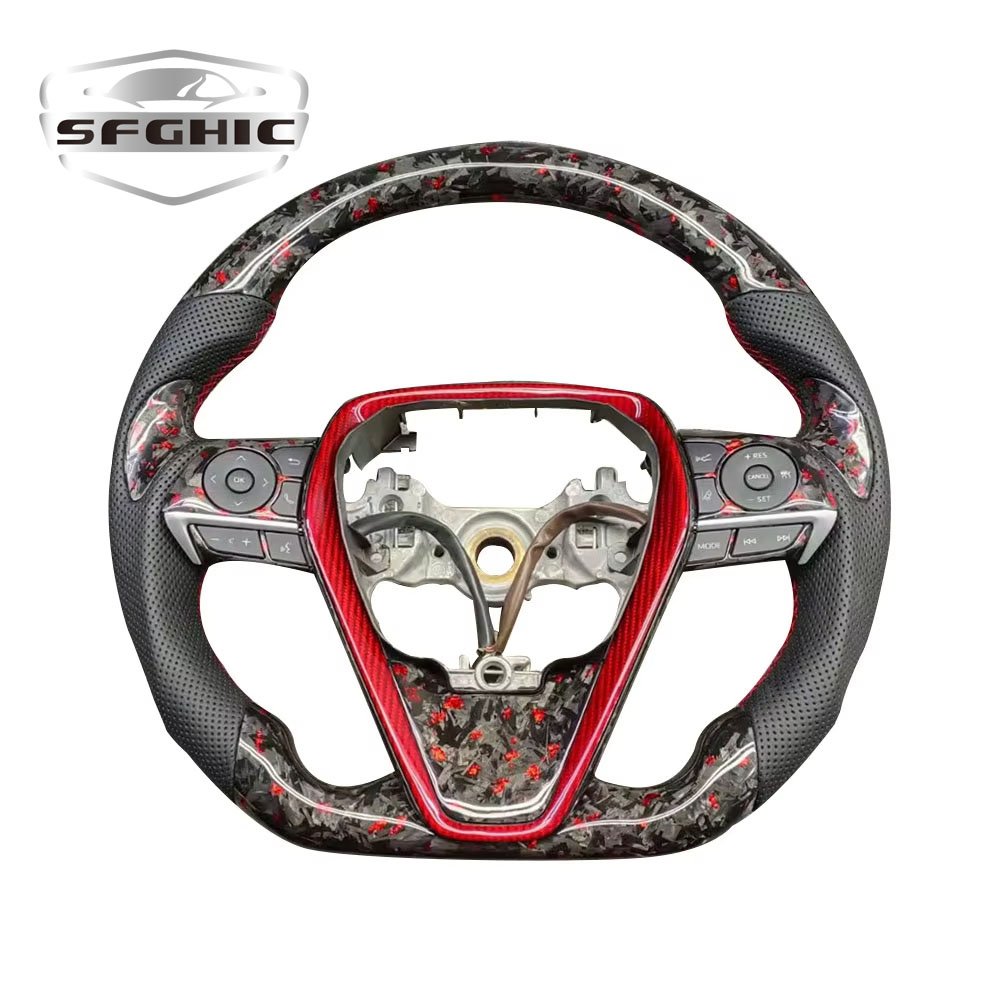 Forge Carbon Fiber Steering Wheel For Toyota Camry Avalon Harrier Corolla land Cruiser Fortuner Hiace Car Accessories