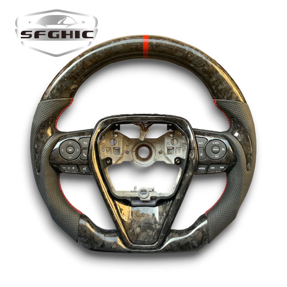 Forge Carbon Fiber Steering Wheel For Toyota Camry Avalon Harrier Corolla land Cruiser Fortuner Hiace Car Accessories