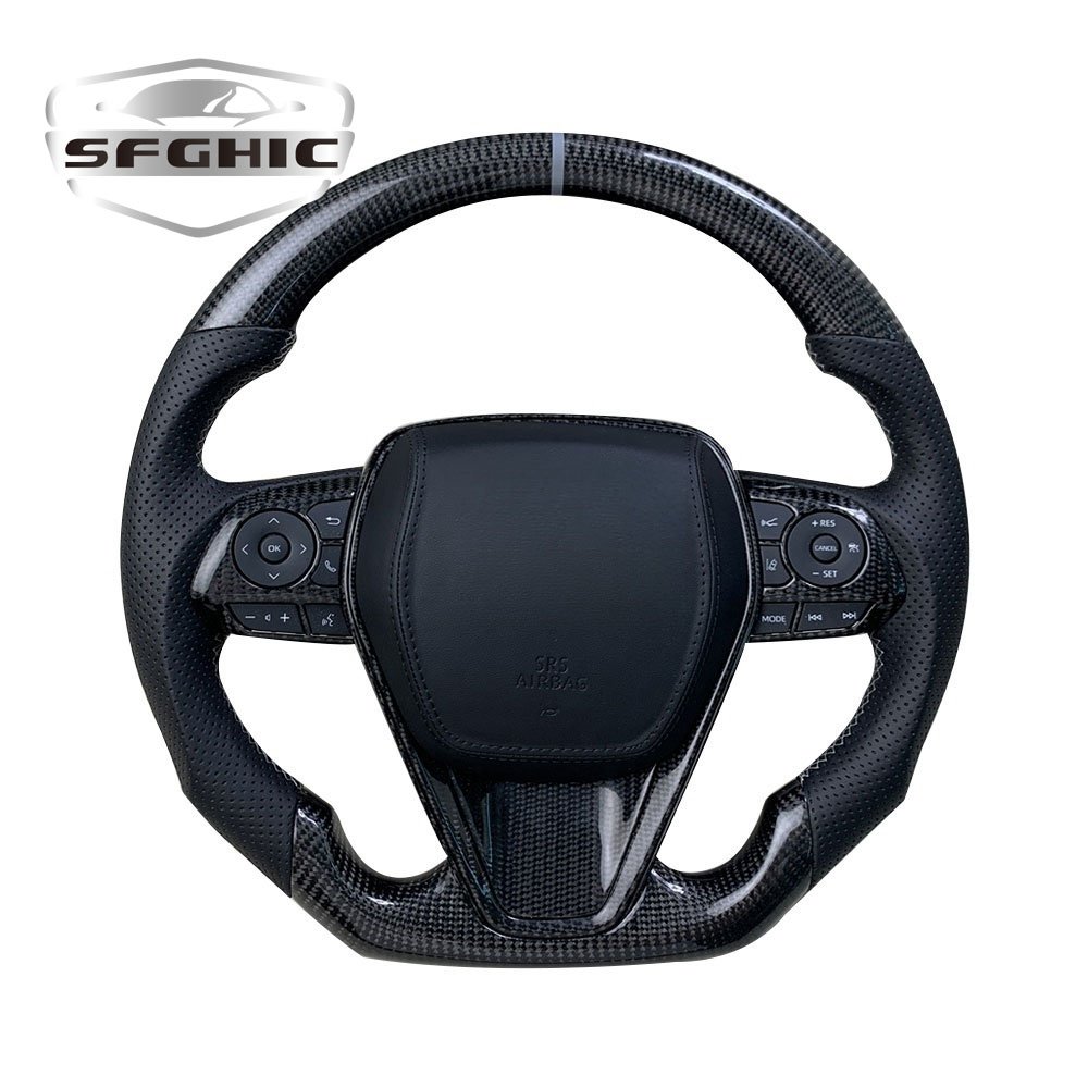 Forge Carbon Fiber Steering Wheel For Toyota Camry Avalon Harrier Corolla land Cruiser Fortuner Hiace Car Accessories