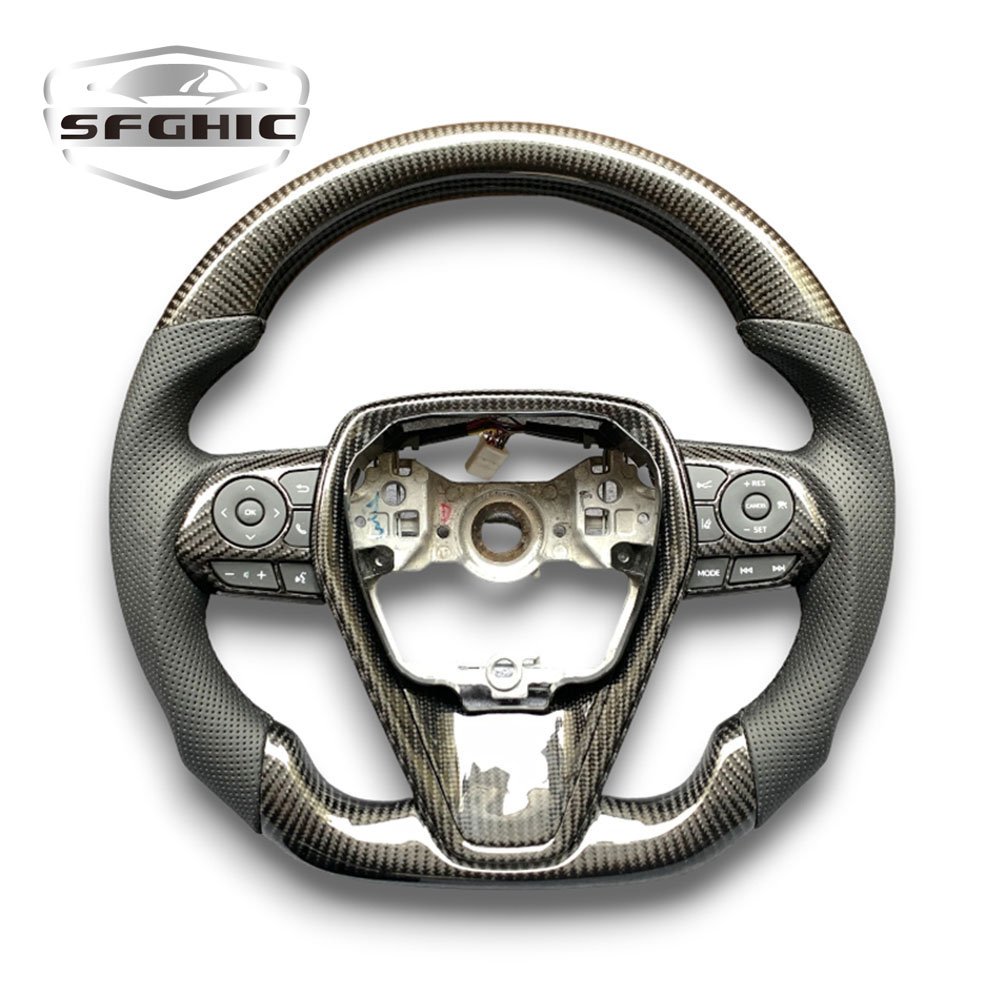 Forge Carbon Fiber Steering Wheel For Toyota Camry Avalon Harrier Corolla land Cruiser Fortuner Hiace Car Accessories