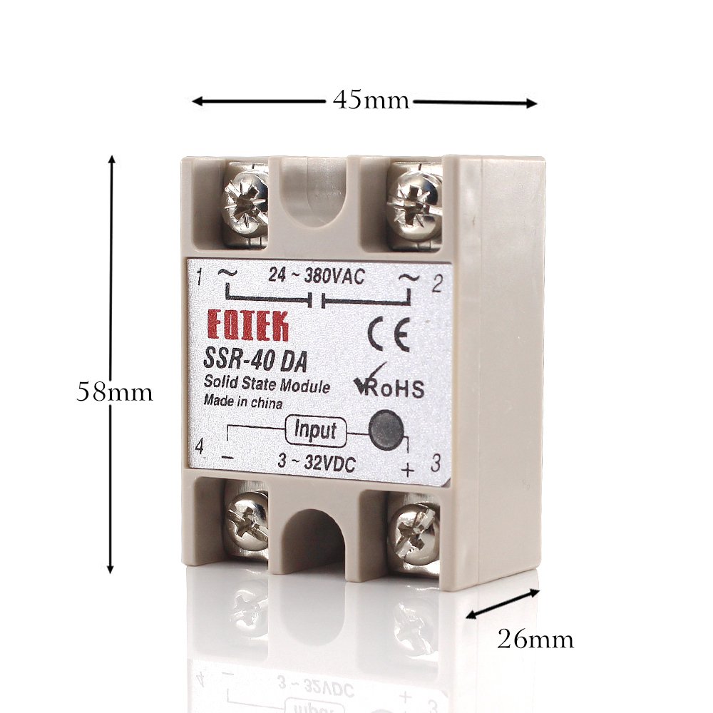 SSR-10DA SSR-25DA SSR-40DA 10A 25A 40A Solid State Relay Module 3-32V Input DC 24-380V AC Output solid state relay