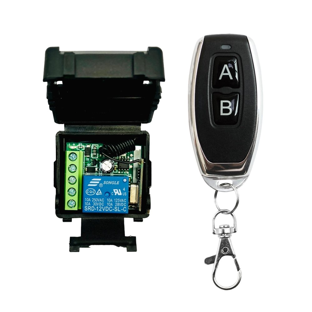 DC 12V 1CH Relay Micro Wireless Receiver Transmitter 433mhz