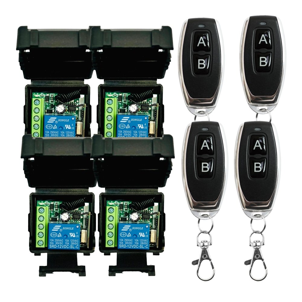 DC 12V 1CH Relay Micro Wireless Receiver Transmitter 433mhz