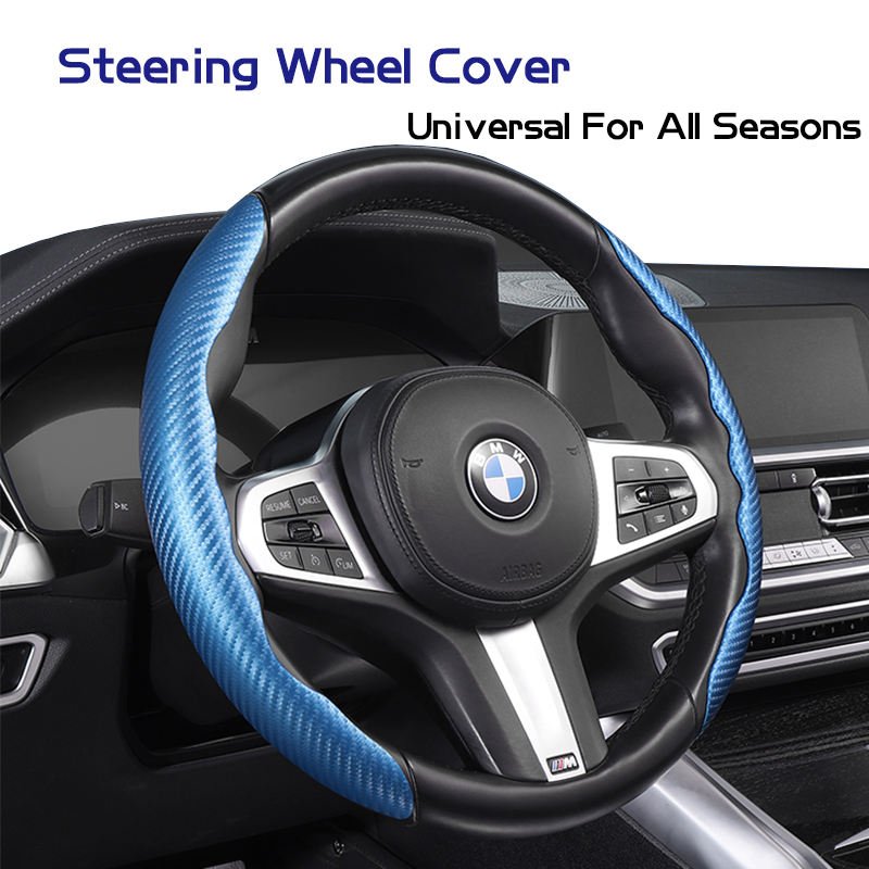 Universal Sport Anti-slip Car Steering Wheel Covers Suede Carbon Fiber Steering Wheel