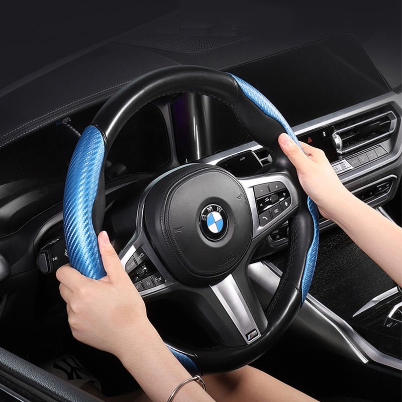 Universal Sport Anti-slip Car Steering Wheel Covers Suede Carbon Fiber Steering Wheel