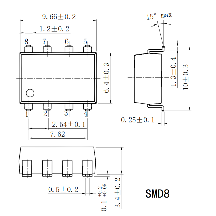 High Quality China Manufacture BCW414 SMD8 Solid State Relays for Sensing Equipment Black Small Car State Relay