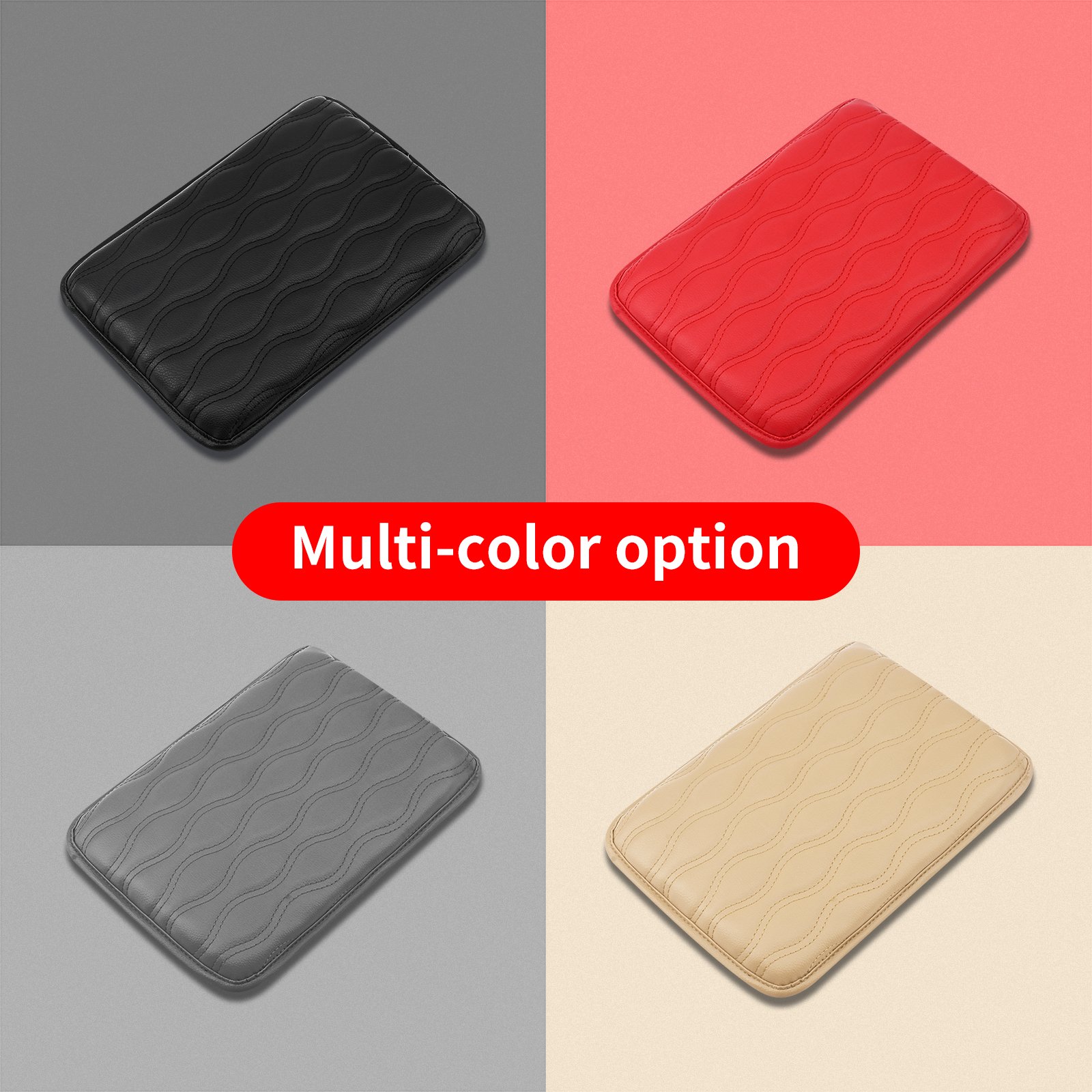 Car Interior Decoration Leather Car Armrest Box Mat Four Seasons Universal Car Armrest Box Protection Pad