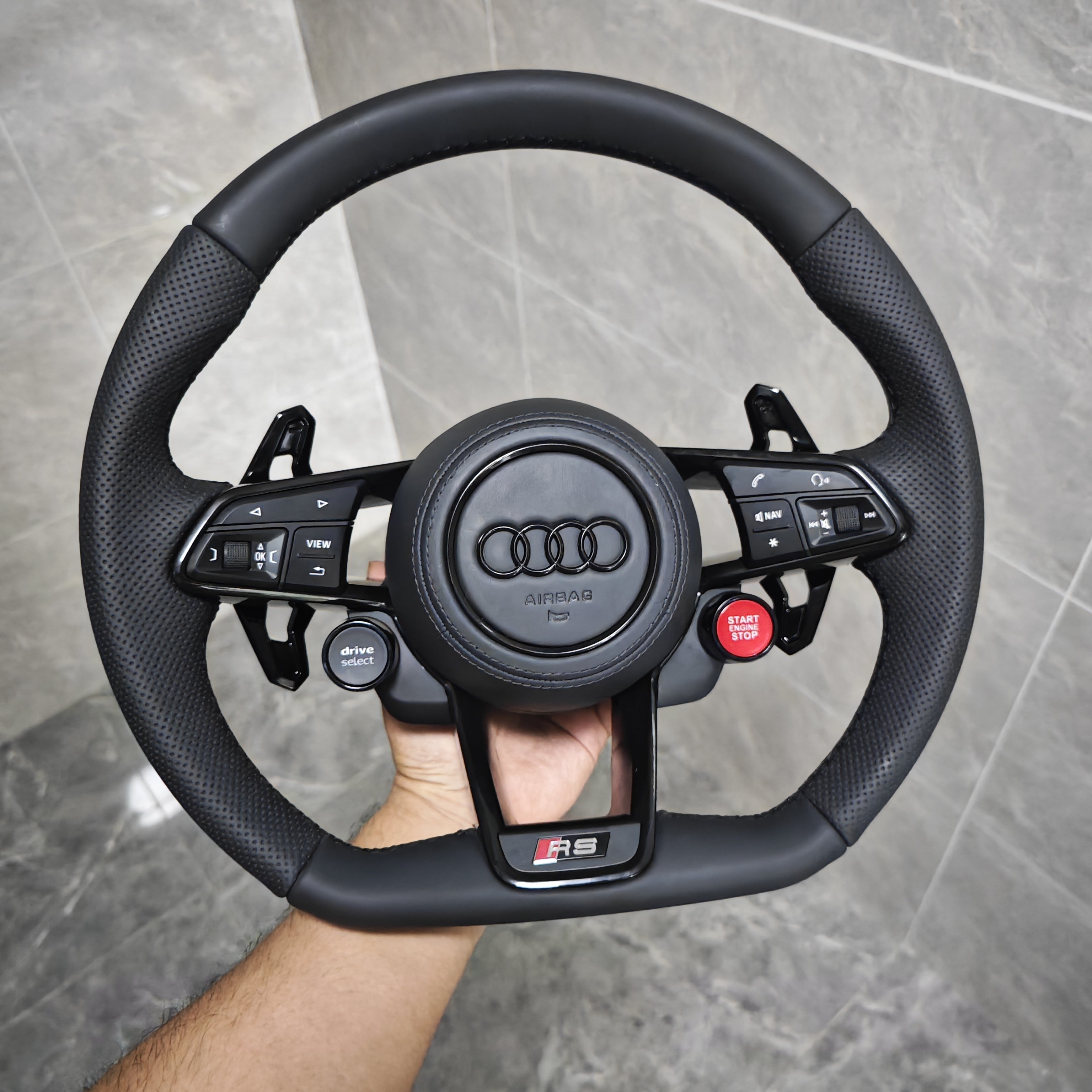 Auto Parts Audi R8 leather Steering Wheel for Audi A4 A3 A5 A6 S3 S4 S5 RS3 RS4 RS5 R8