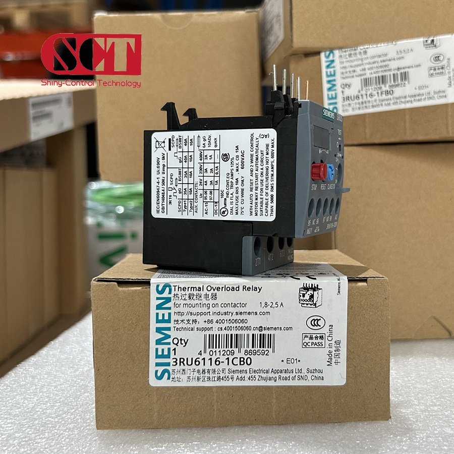 Different Frame Sie.mens Thermal Relays 3RU6116-1CB0 1.8A 2.5A Overload Relay 3RU5/6 Serious Auto Relays