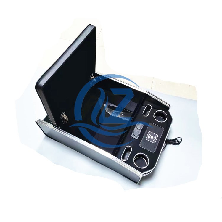 2005+ Hiace Central Armrest Coffee Table Wireless Charging Storage Box- Wide Body