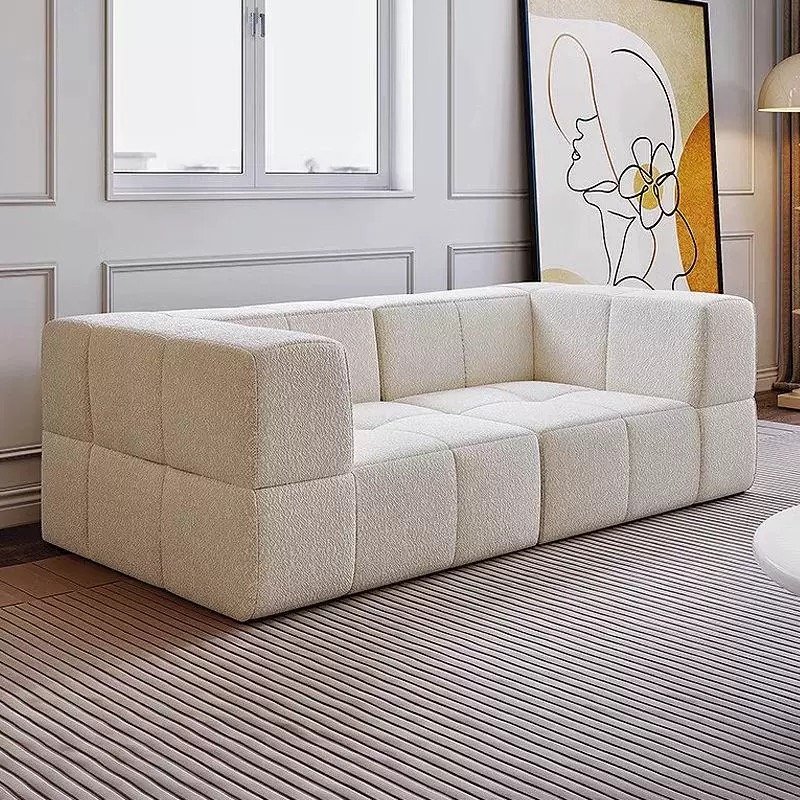 Italian Luxury Vacuum Compressed Packed Sofa Modern Tufted Sectional Floor Couch Fabric Living Room Home Modular Sofa Set
