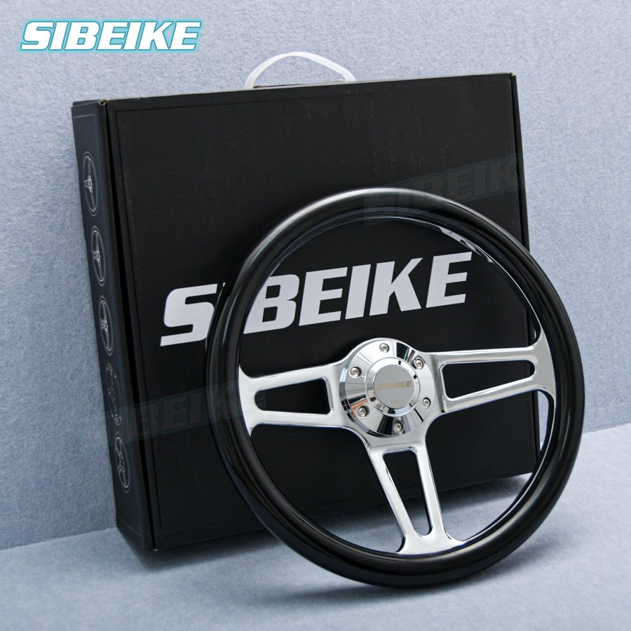 14inch 350mm JDM Car Sport Steering Wheel Universal ABS Black Sim Racing Steering Wheel for Universal Car Accessories