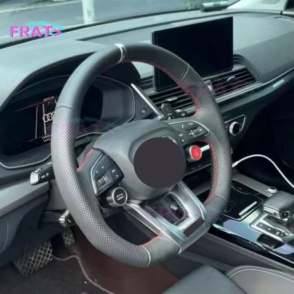 Custom Auto Leather Carbon Fiber Steering Wheel FOR Audi TT TTS R8 GT RS6 RS5 RS7 Q5 Q7 A6 C8 A7 Sport style car STEERING WHEEL