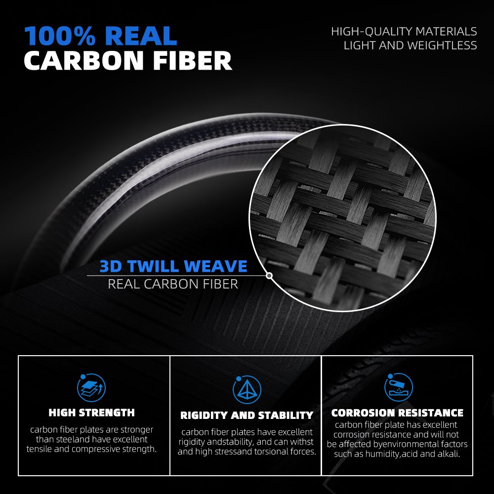14'' 345mm Classic Flat Real Carbon Fiber Steering Wheel Universal Racing Car Steering Wheel