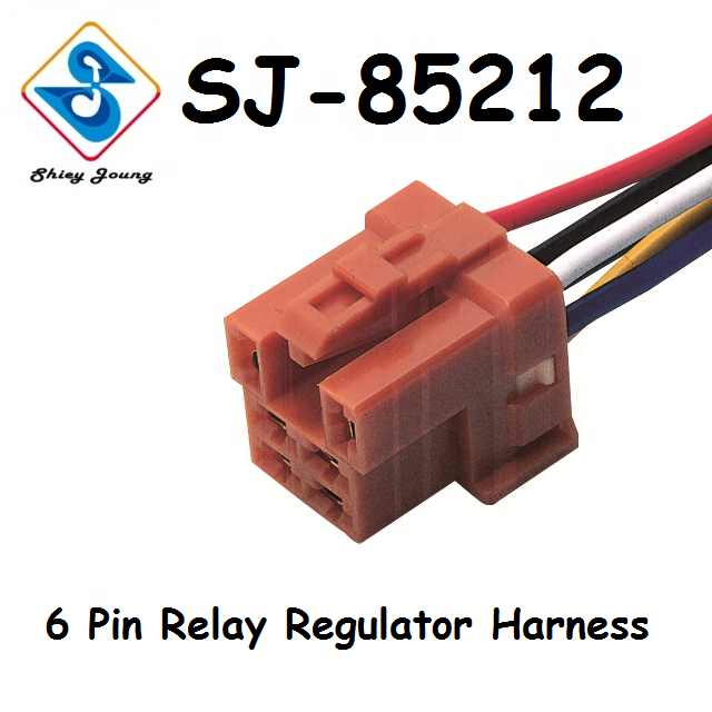 Customized Auto Relay 6 Pin Female Connector Wire Harness Relay Regulator Connector